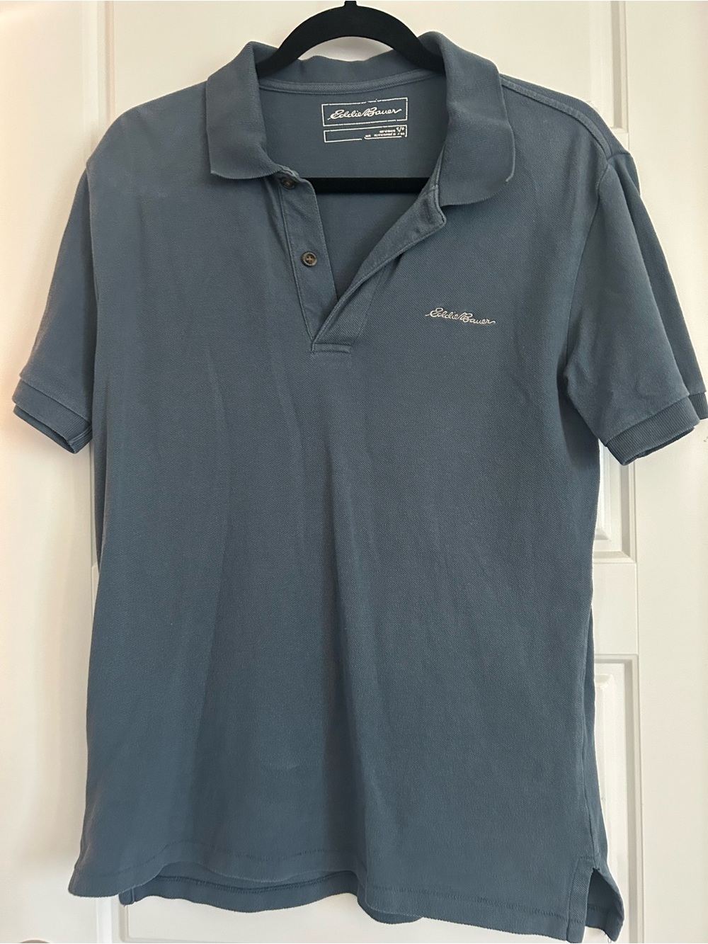 Eddie Bauer Men's Polo Shirt in Dusty Blue